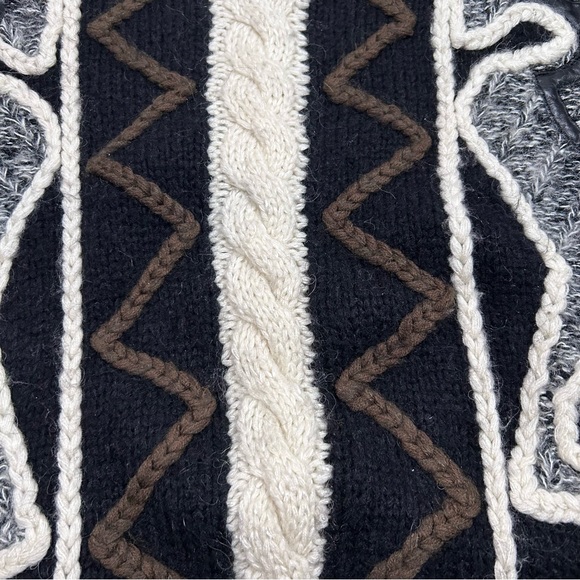 Novo unisex vintage mohair wool sweater medium 3D textured knit biggie Cosby - Picture 5 of 7